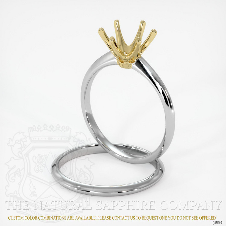 18K Yellow & White Wedding Set Ring Setting