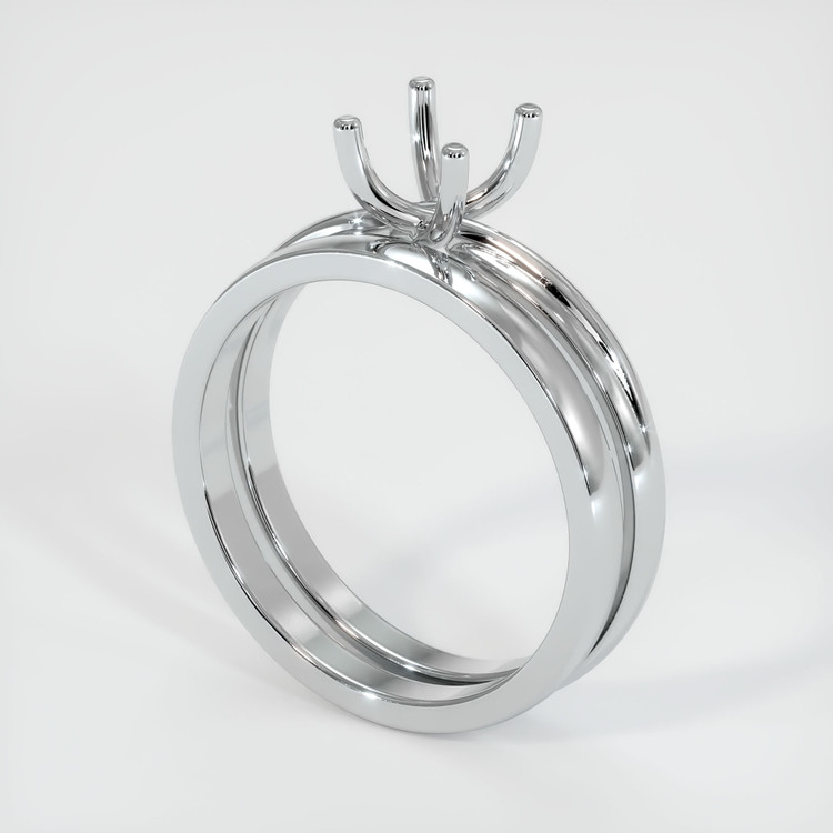 Platinum 950 Wedding Set Ring Setting