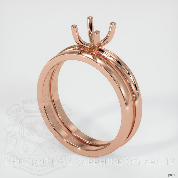 14K Rose Gold Wedding Set Ring Setting