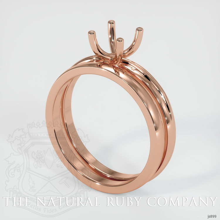 14K Rose Gold Wedding Set Ring Setting