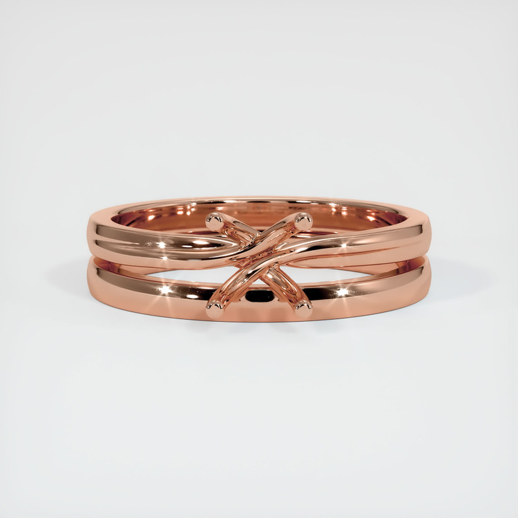 14K Rose Gold Wedding Set Ring Setting