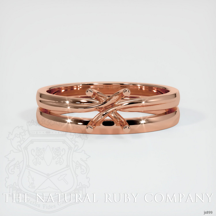 14K Rose Gold Wedding Set Ring Setting