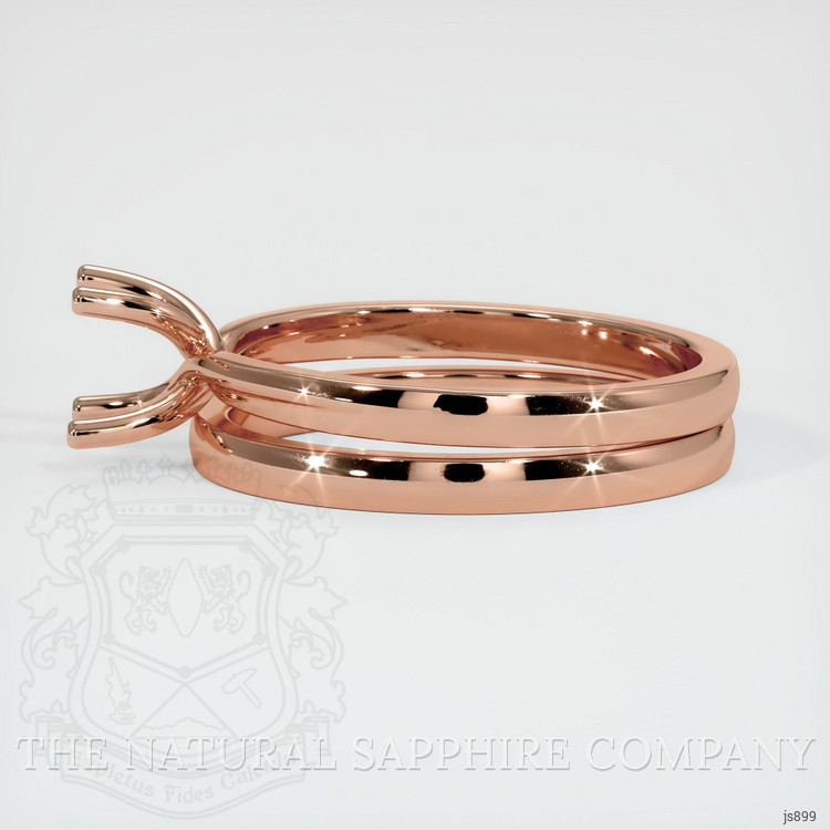 14K Rose Gold Wedding Set Ring Setting