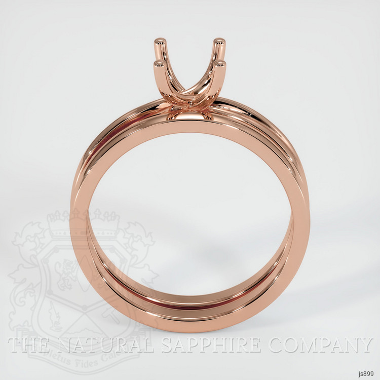 14K Rose Gold Wedding Set Ring Setting