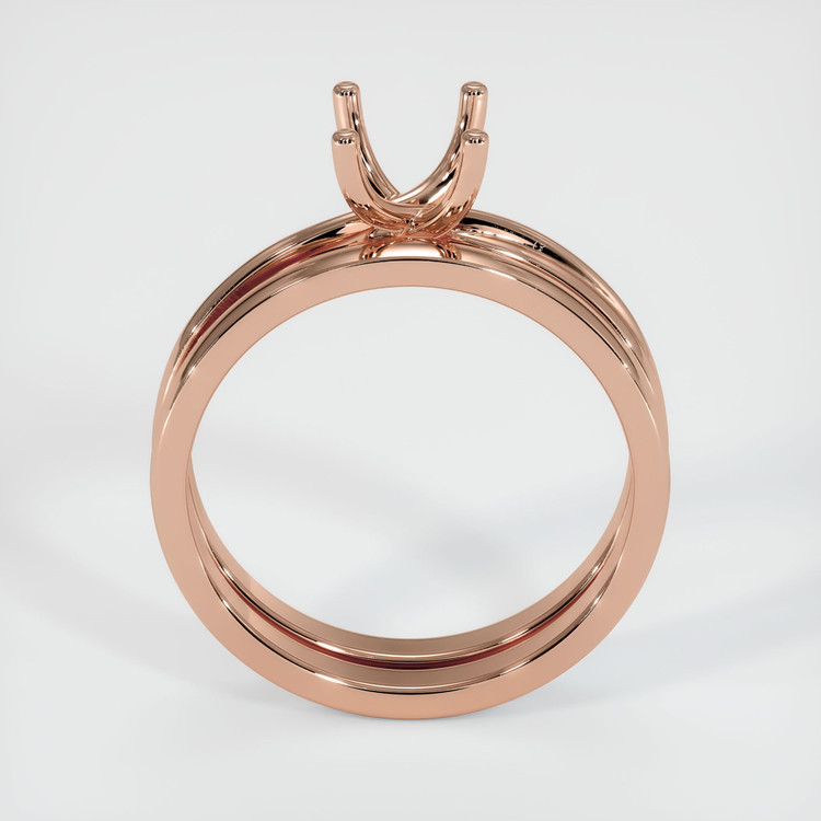 14K Rose Gold Wedding Set Ring Setting