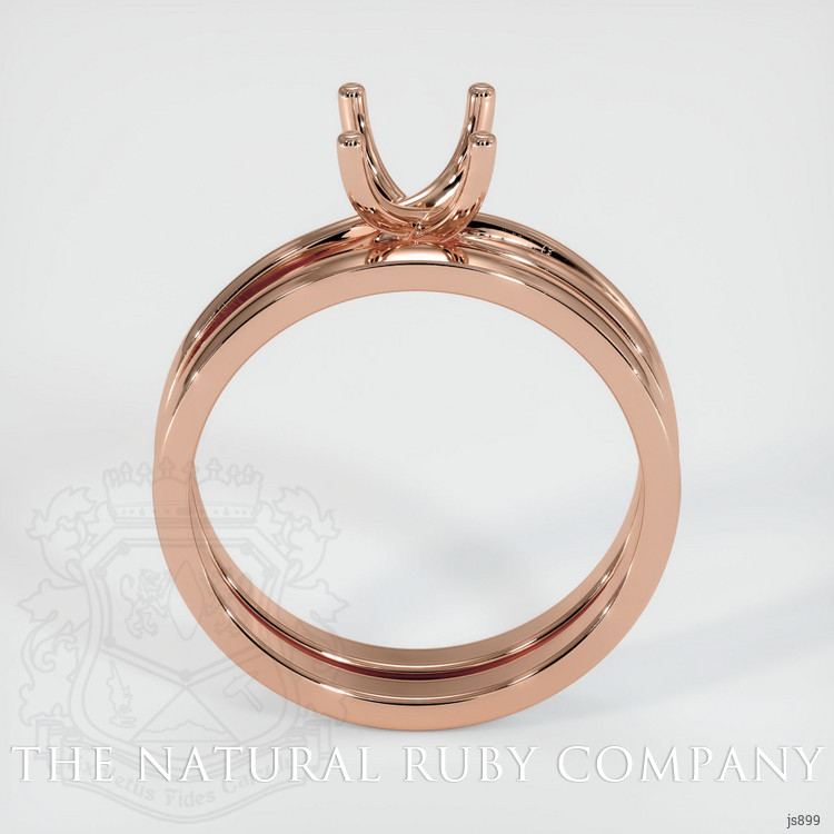 14K Rose Gold Wedding Set Ring Setting