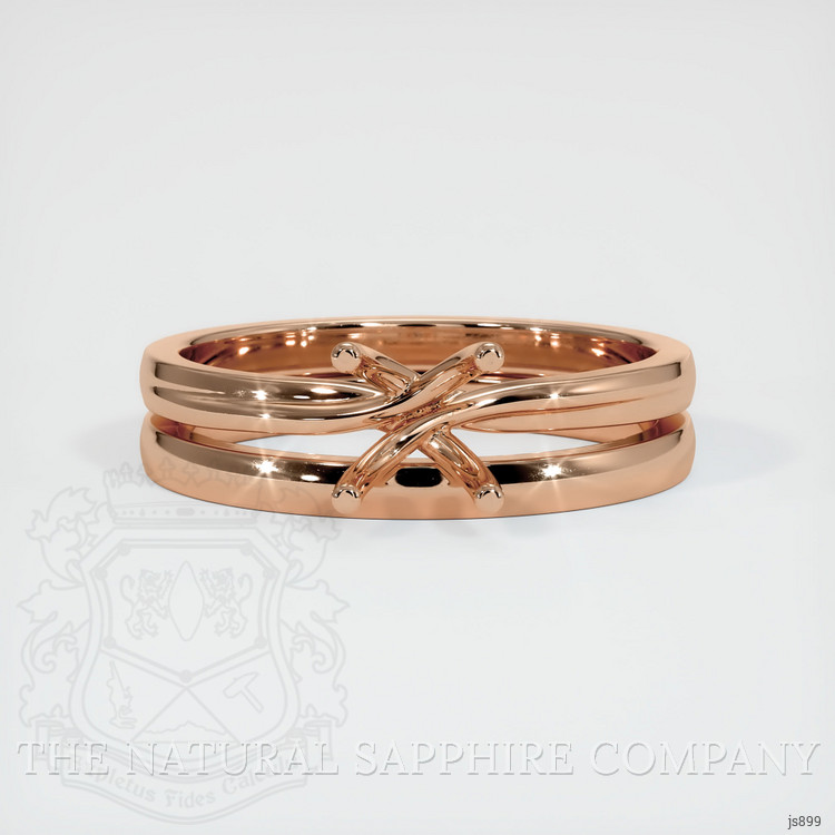 18K Rose Gold Wedding Set Ring Setting