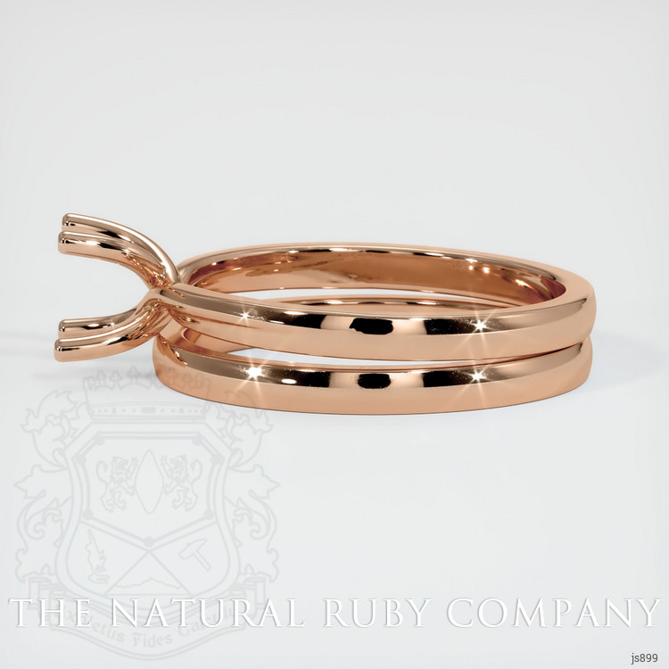 18K Rose Gold Wedding Set Ring Setting