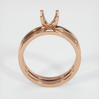 18K Rose Gold Wedding Set Ring Setting Image