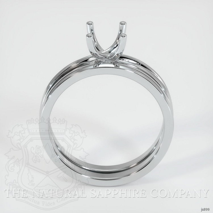 Silver Wedding Set Ring Setting