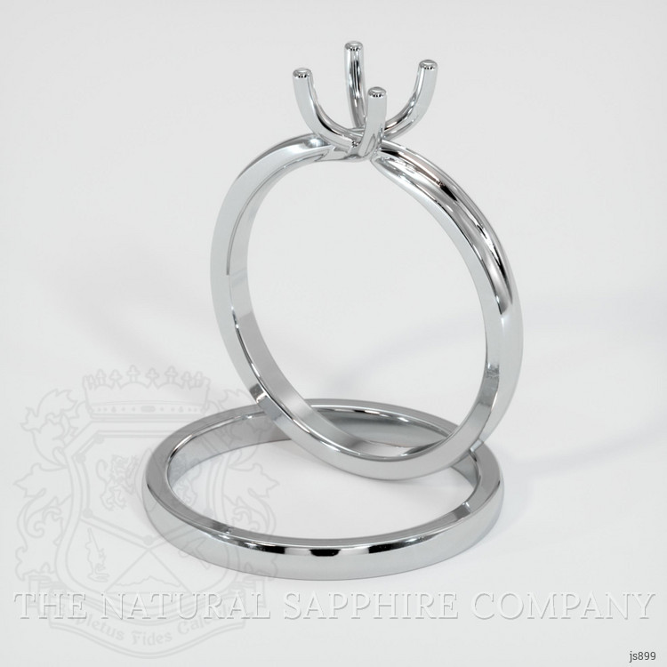 Silver Wedding Set Ring Setting