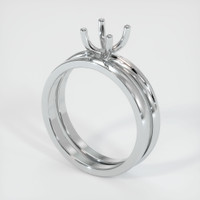 10K White Gold Wedding Set Ring Setting Video