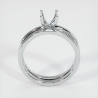 14K White Gold Wedding Set Ring Setting Image