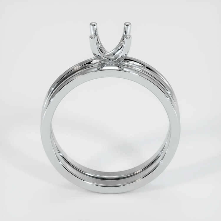14K White Gold Wedding Set Ring Setting