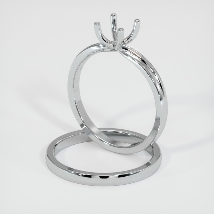 14K White Gold Wedding Set Ring Setting