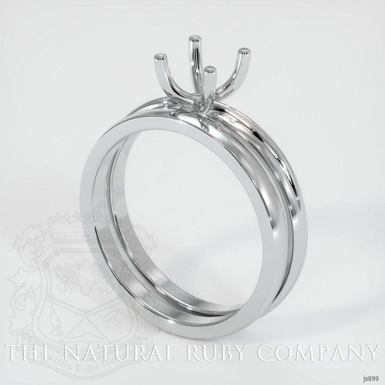 18K White Gold Wedding Set Ring Setting