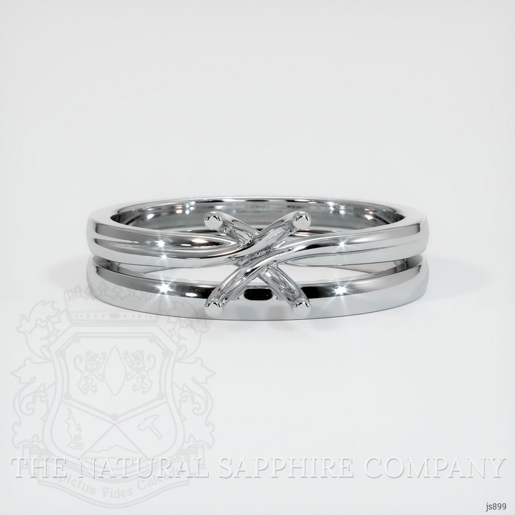 18K White Gold Wedding Set Ring Setting