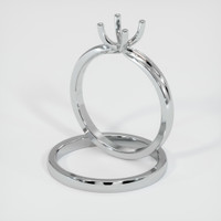 18K White Gold Wedding Set Ring Setting Image