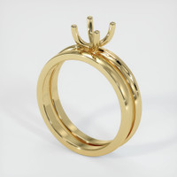 10K Yellow Gold Wedding Set Ring Setting Video