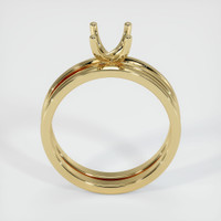 10K Yellow Gold Wedding Set Ring Setting Image