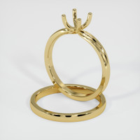 10K Yellow Gold Wedding Set Ring Setting Image