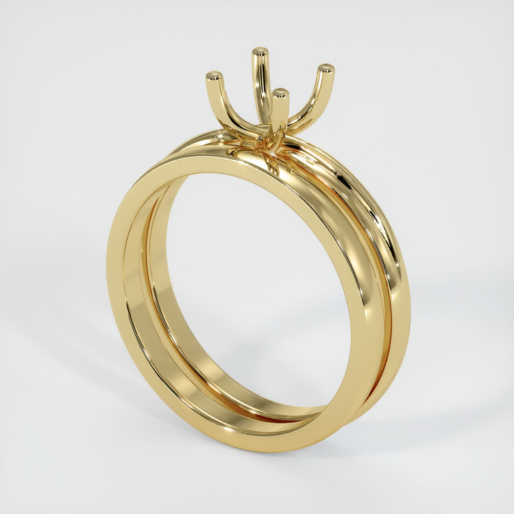 14K Yellow Gold Wedding Set Ring Setting