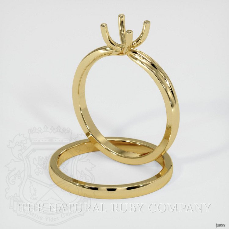14K Yellow Gold Wedding Set Ring Setting