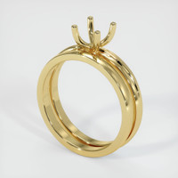 18K Yellow Gold Wedding Set Ring Setting Video