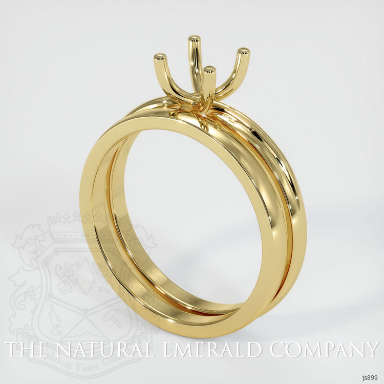 18K Yellow Gold Wedding Set Ring Setting