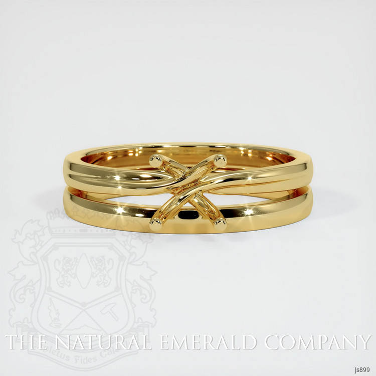 18K Yellow Gold Wedding Set Ring Setting