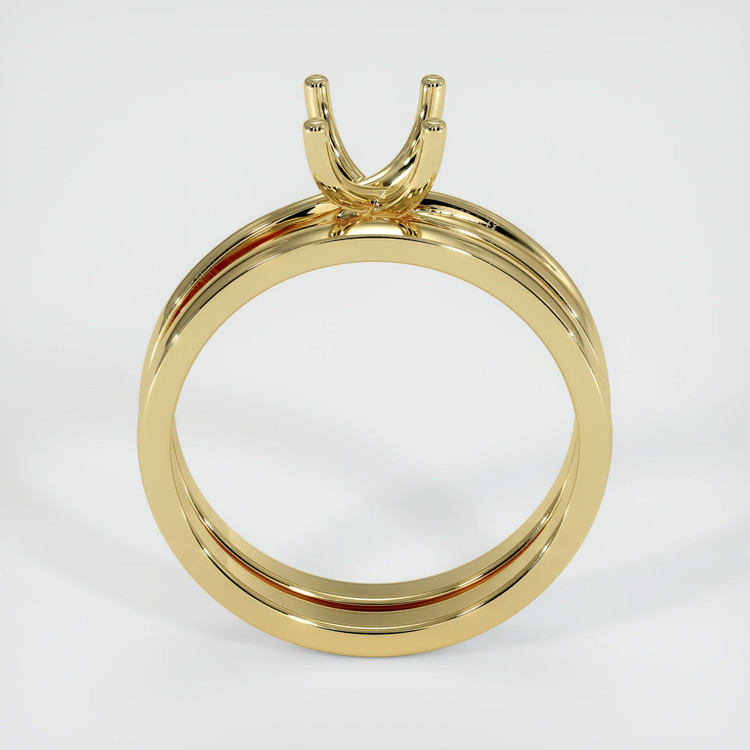 18K Yellow Gold Wedding Set Ring Setting