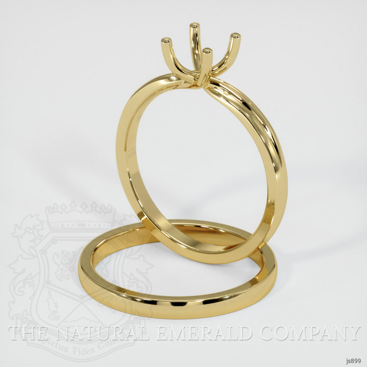 18K Yellow Gold Wedding Set Ring Setting