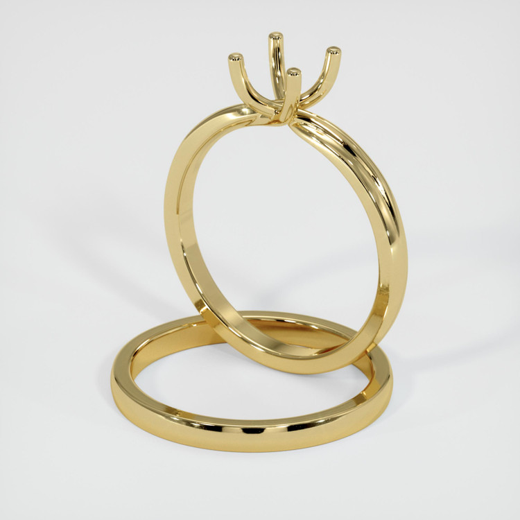 18K Yellow Gold Wedding Set Ring Setting