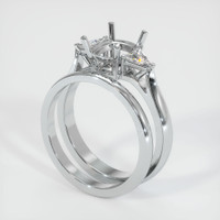 10K White Gold Three Stone Ring Setting Video