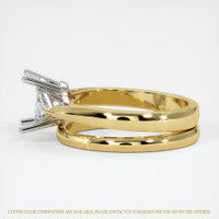 18K White & Yellow Three Stone Ring Setting Image