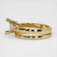 10K Yellow Gold Three Stone Ring Setting Image