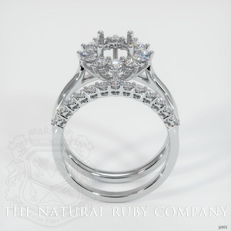 Platinum 950 Halo Ring Setting