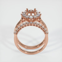 14K Rose Gold Halo Ring Setting Image