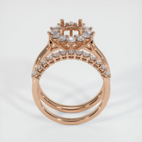 18K Rose Gold Halo Ring Setting Image
