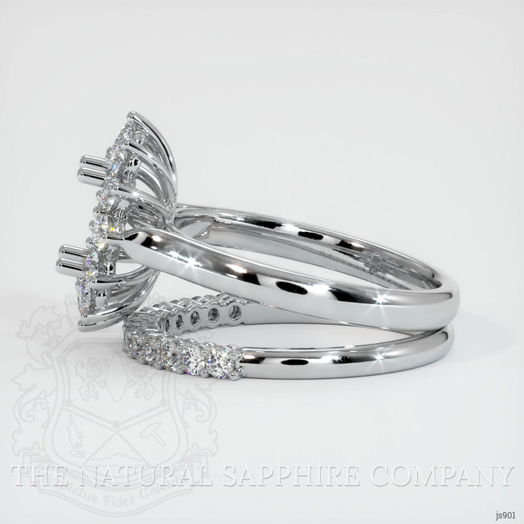 14K White Gold Halo Ring Setting