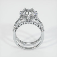 14K White Gold Halo Ring Setting Image