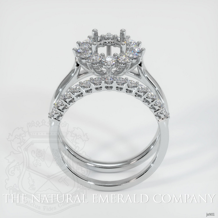 18K White Gold Halo Ring Setting