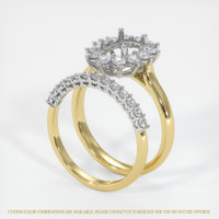 14K White & Yellow Halo Ring Setting Video