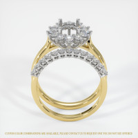 14K White & Yellow Halo Ring Setting Image
