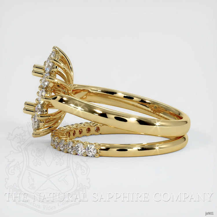 10K Yellow Gold Halo Ring Setting
