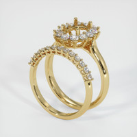 14K Yellow Gold Halo Ring Setting Video