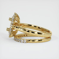 14K Yellow Gold Halo Ring Setting Image