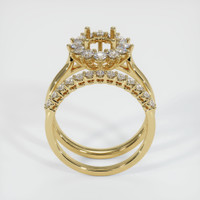 14K Yellow Gold Halo Ring Setting Image