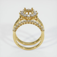 18K Yellow Gold Halo Ring Setting Image