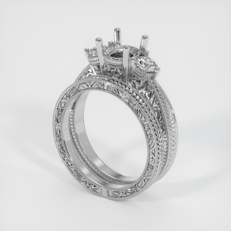 Platinum 950 Antique Style Ring Setting